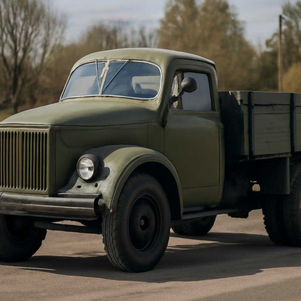 Точный союз двигателя и рамы газ-51