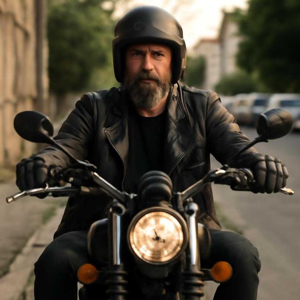 Байкер и дорога без витринного блеска