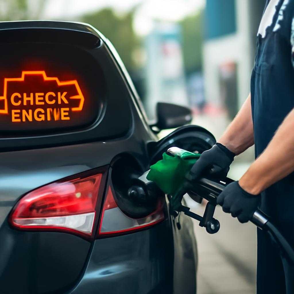 Почему после заправки загорается check engine