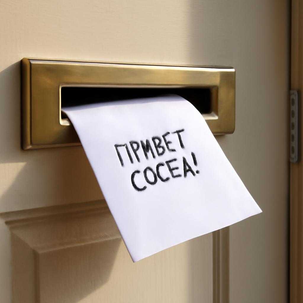 Электронное письмо с темой привет, сосед!