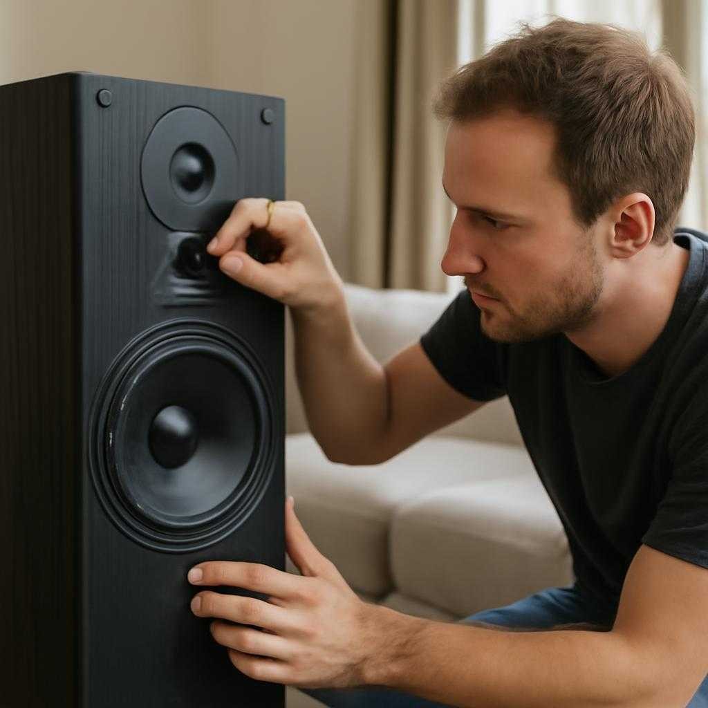 Оркестр динамиков в темноте зала