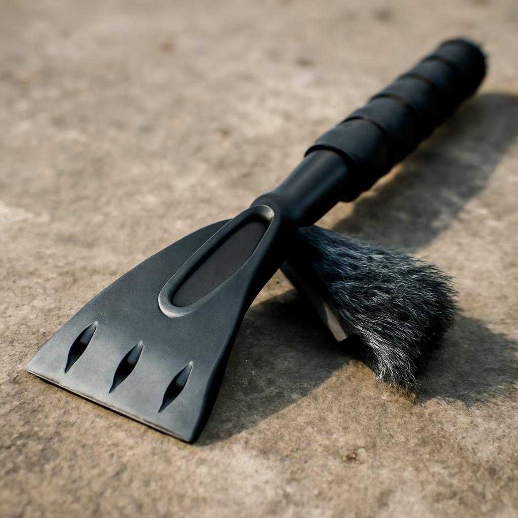 Телескопическая щетка-скребок amigo 74945 для зимней очистки стекол и кузова