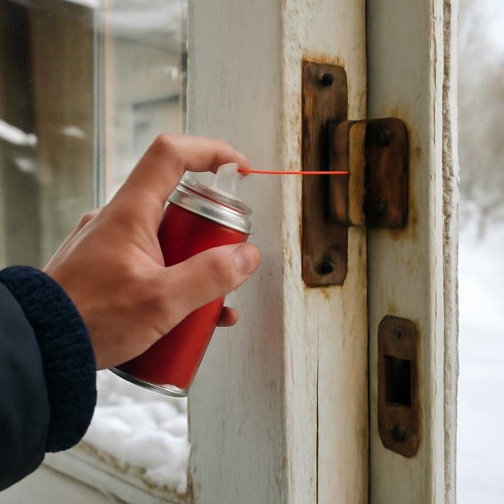 Почему скрипят дверные петли зимой и чем их смазывать