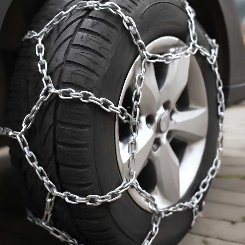 Зимние цепи противоскольжения: точный зацеп на льду, снегу и укатанной колее